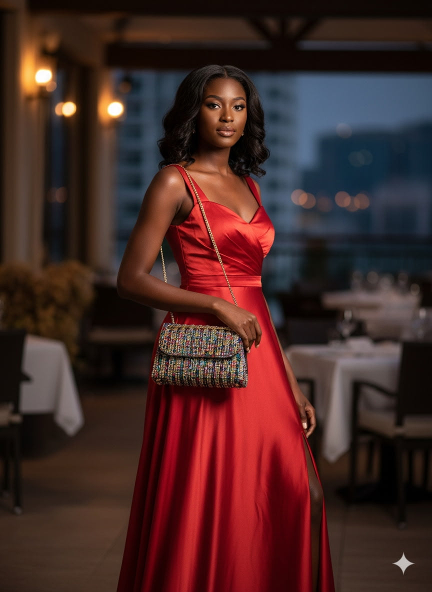 Multi Stone Crossbody Purse