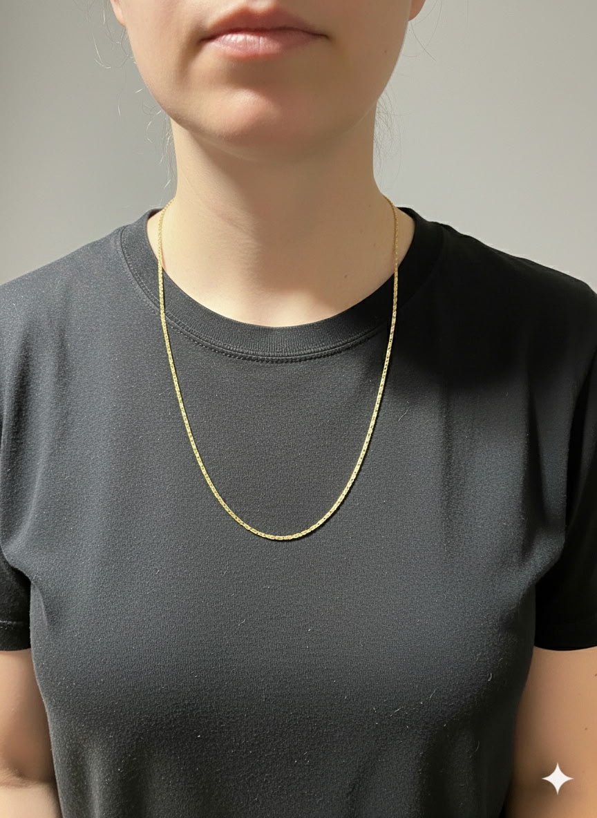 24" Gold Chain Necklace – Unisex Fine Jewelry