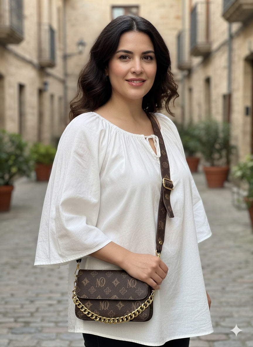Printed Leather Purse