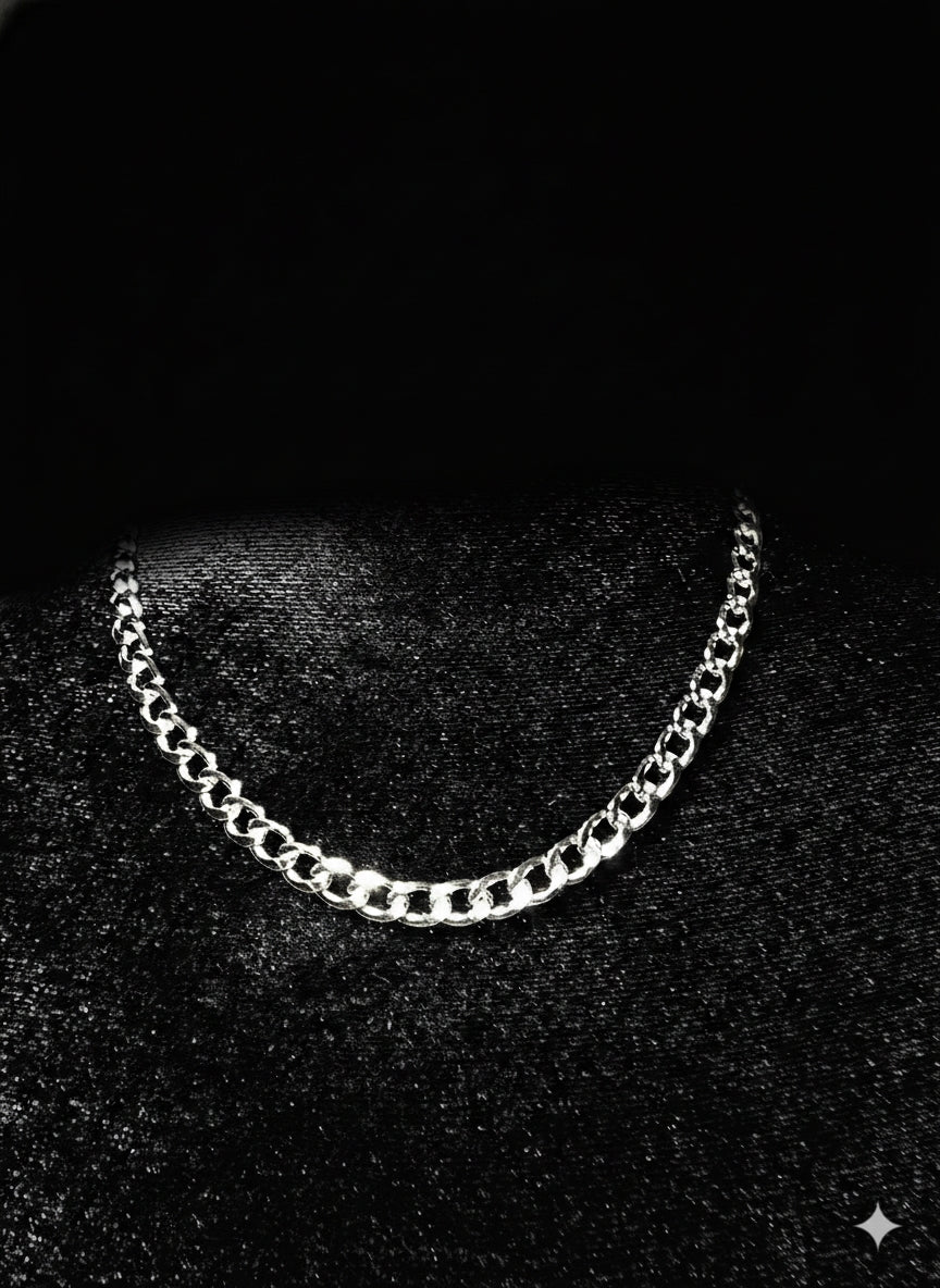 Short Silver Chain Necklace
